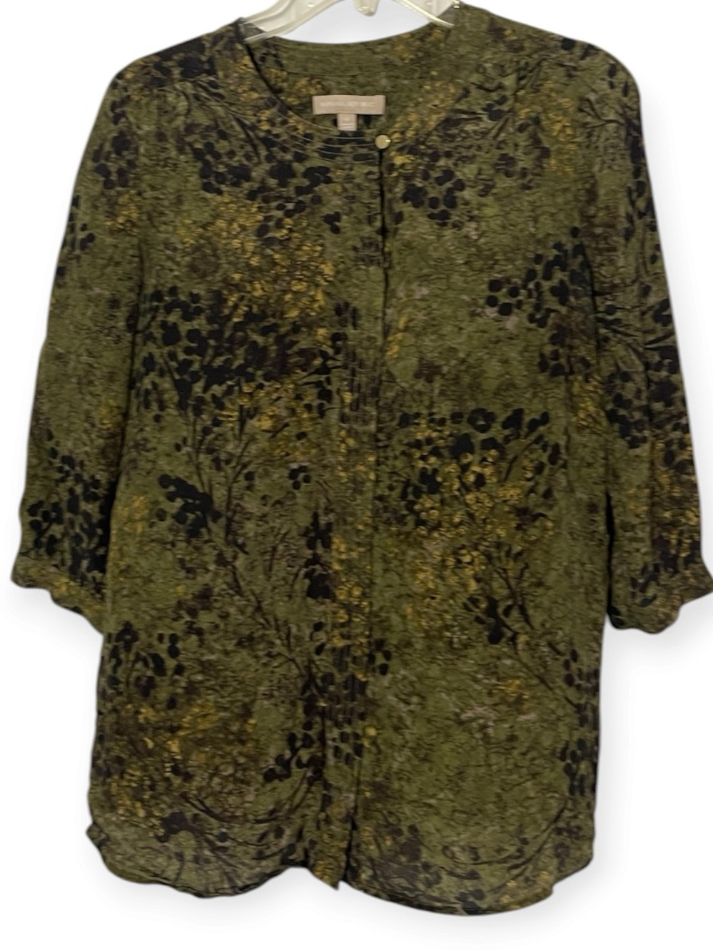 Banana Republic 100% Silk Floral Tunic Button Down Blouse Size 4 - Picture 11 of 11